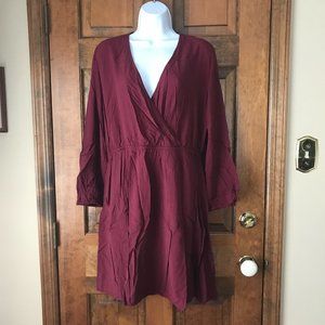 NWOT Old Navy Burgundy Pullover Surplice Dress Large